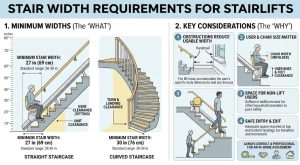 How wide do stairs need to be for a stairlift