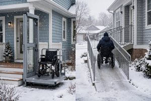 Vertical Platform Lift vs. Ramp Space, Slope, Weather, & Accessibility Considerations